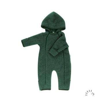 iobio Baby Overall Wollfleece dunkelgrün melange